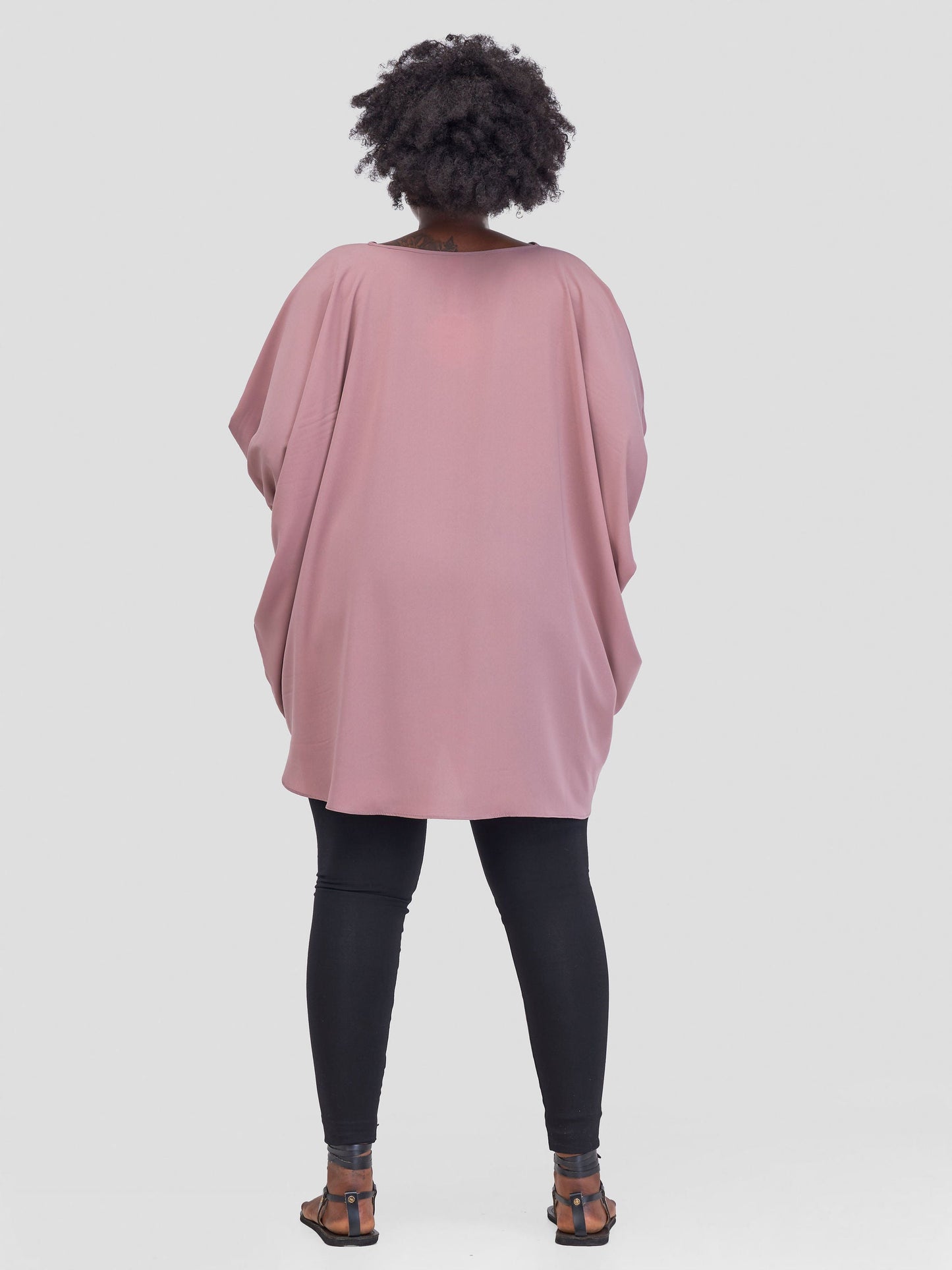 Vivo Mistari Gathered Sleeve Top - Peach