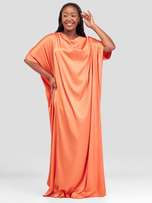Vivo Sarabi Cowl Maxi Kaftan - Light Orange
