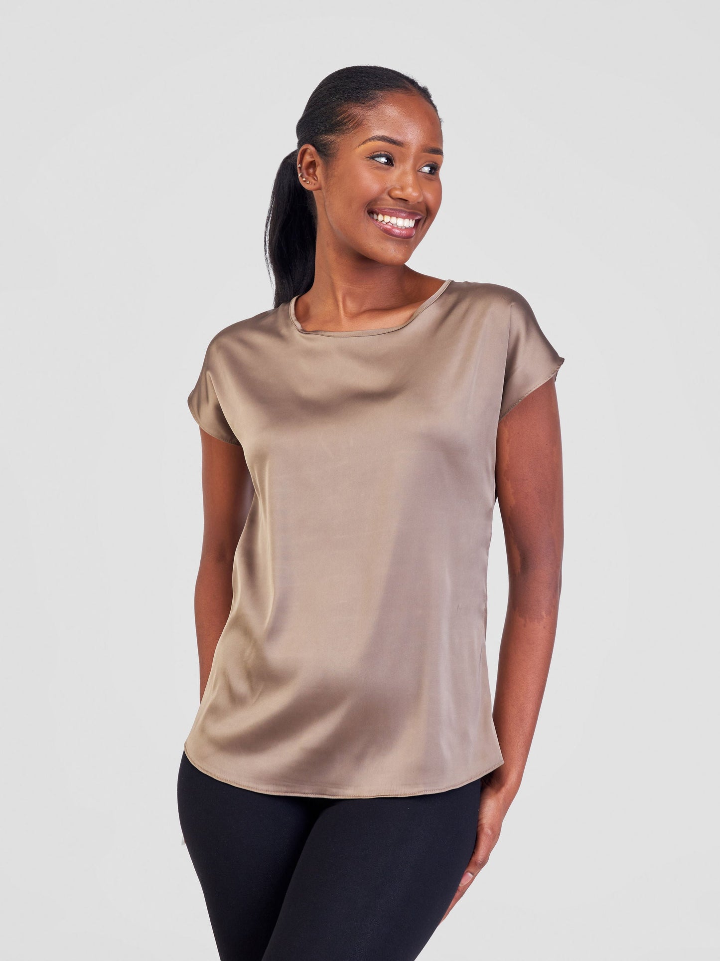Vivo Thando Drop Shoulder Top - Brown