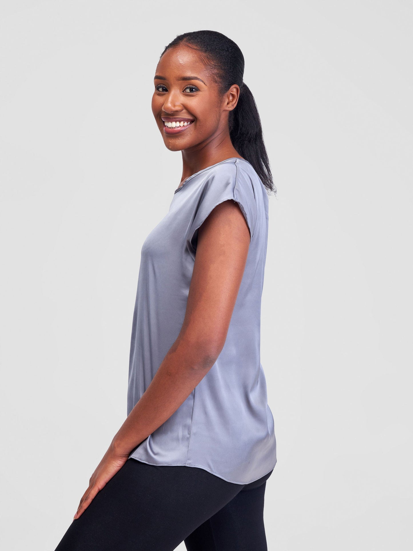 Vivo Thando Drop Shoulder Top - Grey