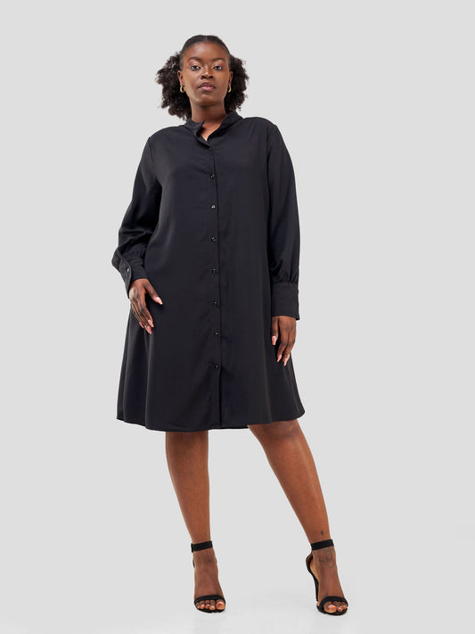 Vivo Jasiri Tent Shirt Dress - Black