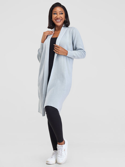 Vivo Long Sleeve Midi Waterfall - Light Grey
