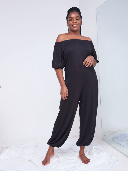 Vivo Arusha Off Shoulder Jumpsuit - Black