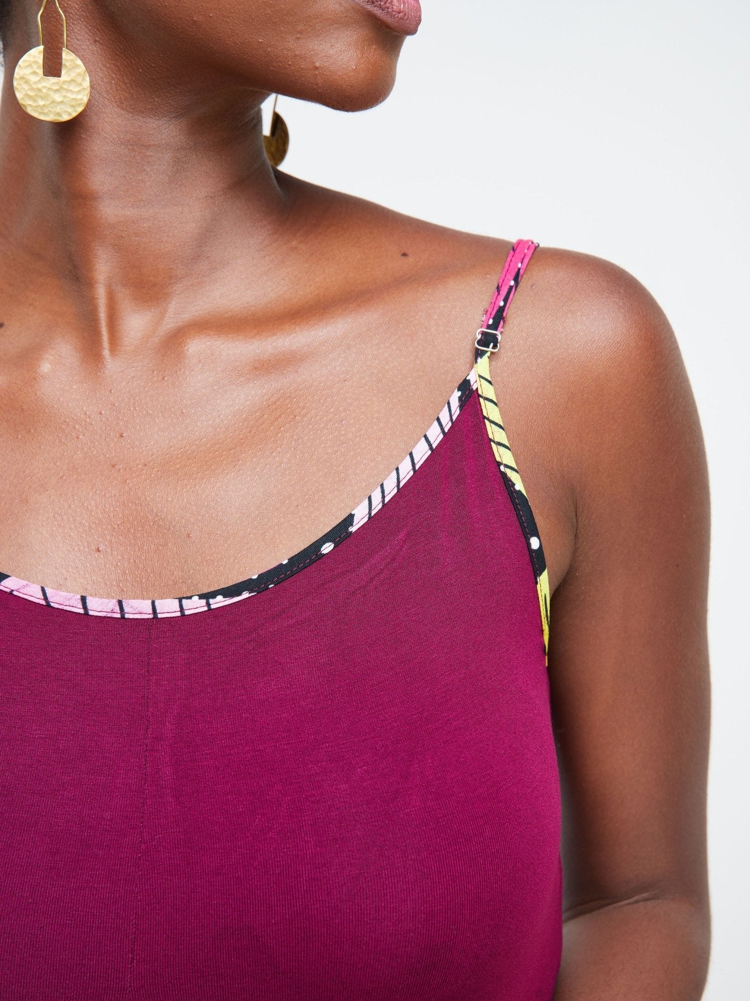 Vivo Arusha Strappy Jumpsuit - Burgundy - Shop Zetu Kenya