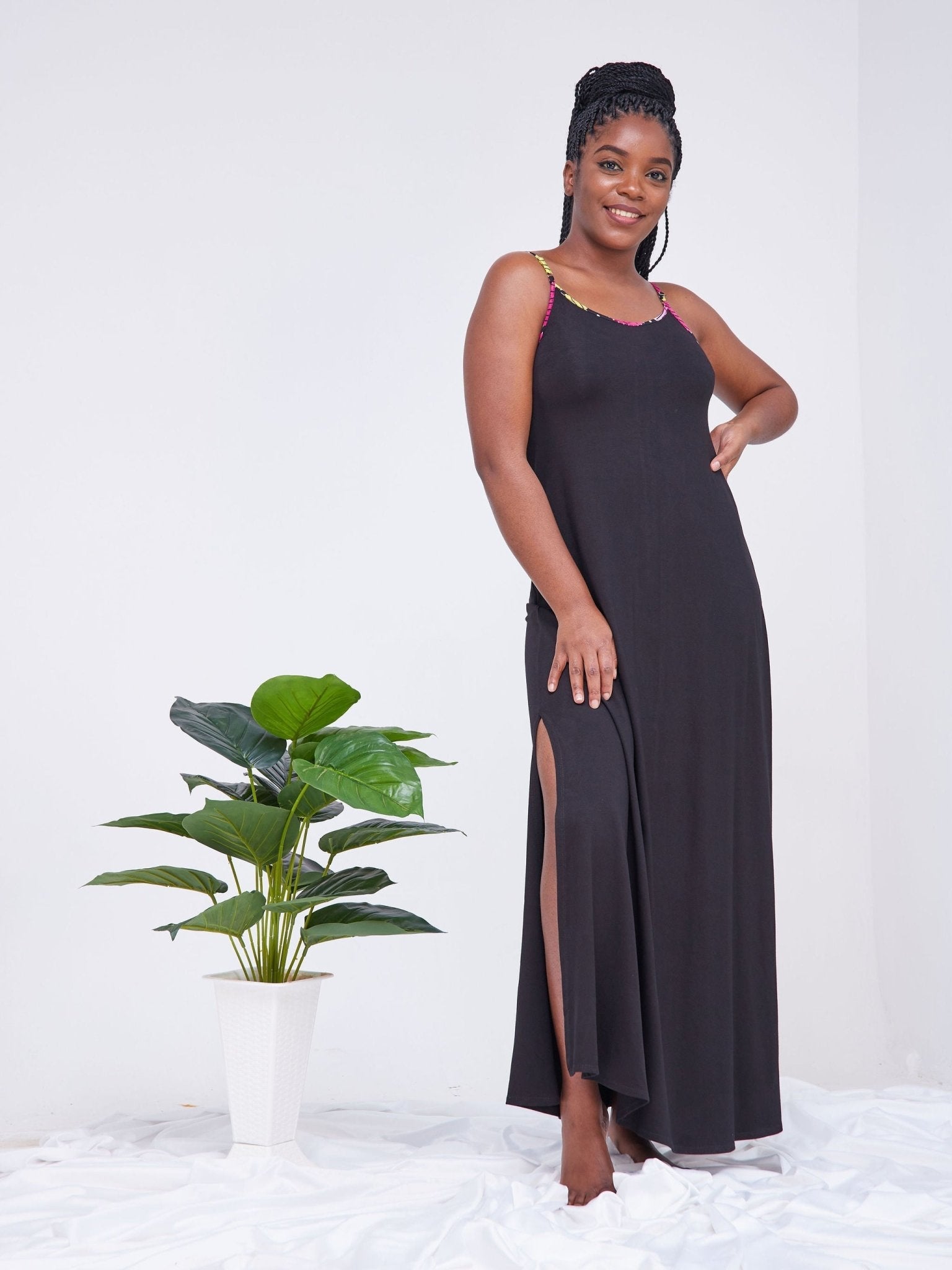 Vivo Arusha Strappy Maxi Dress - Black - Shop Zetu Kenya