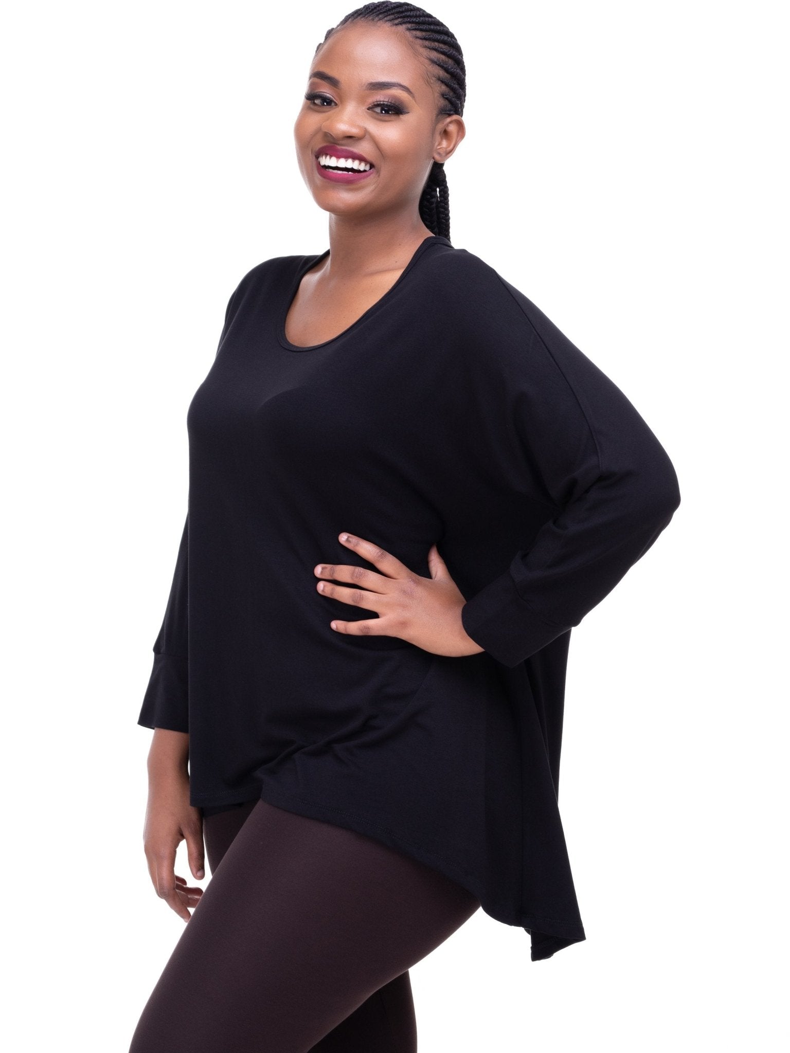 Vivo Basic EW Loose Top - Black - Shop Zetu Kenya