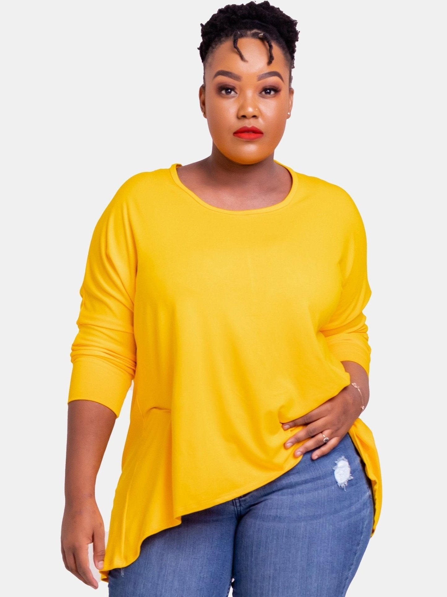 Vivo Basic EW Loose Top - Yellow - Shop Zetu Kenya
