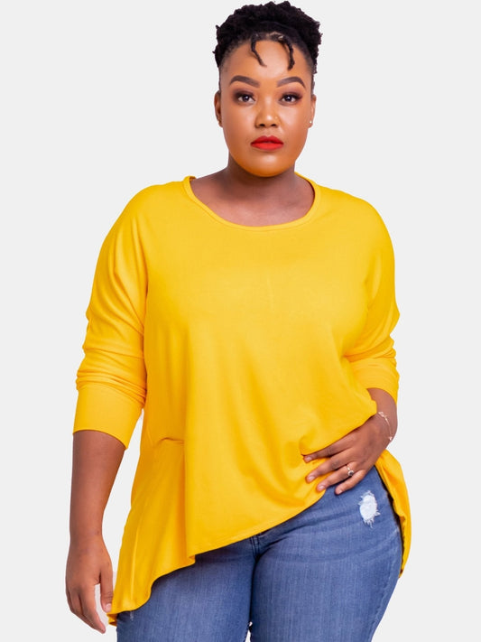 Vivo Basic EW Loose Top - Yellow - Shop Zetu Kenya