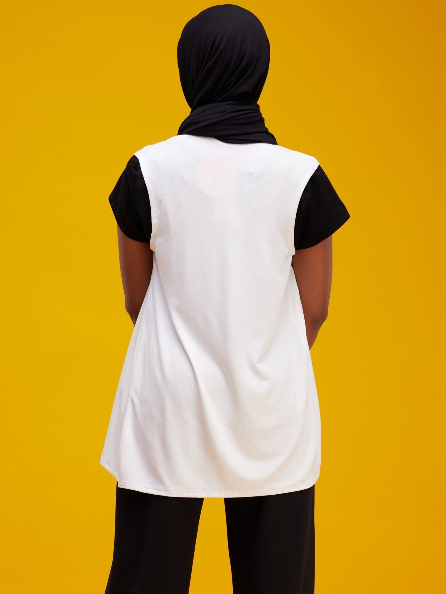 Vivo Basic Sleeveless Jersey Waterfall - Off White - Shop Zetu Kenya