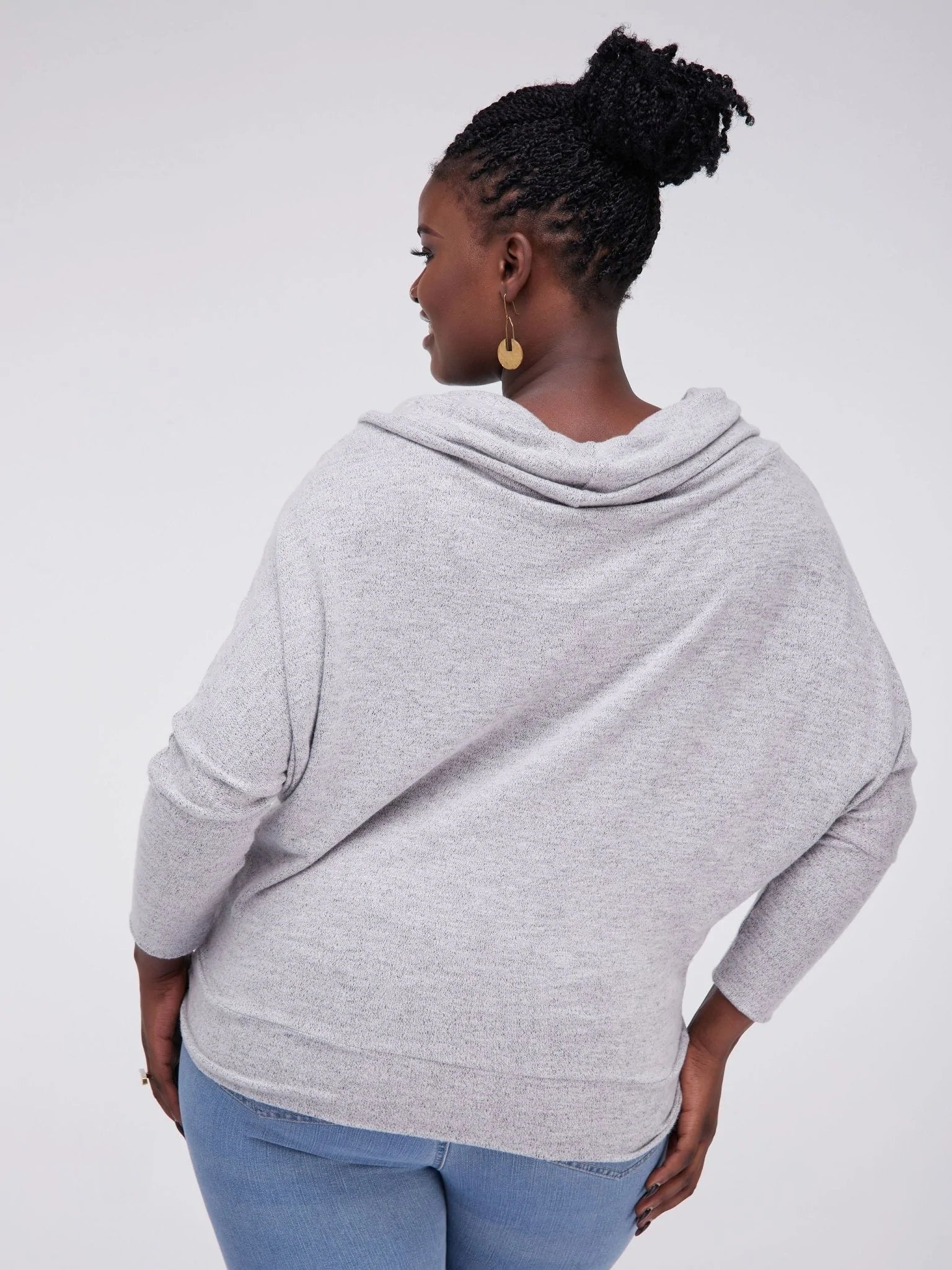Vivo Dalia Off Shoulder Dolman Top - Grey - Shop Zetu Kenya
