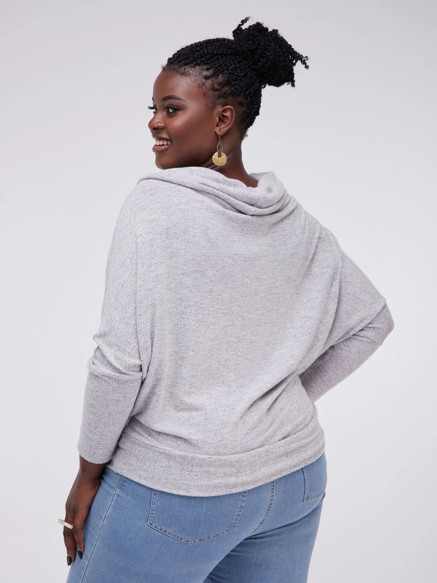 Vivo Dalia Off Shoulder Dolman Top - Grey - Shop Zetu Kenya