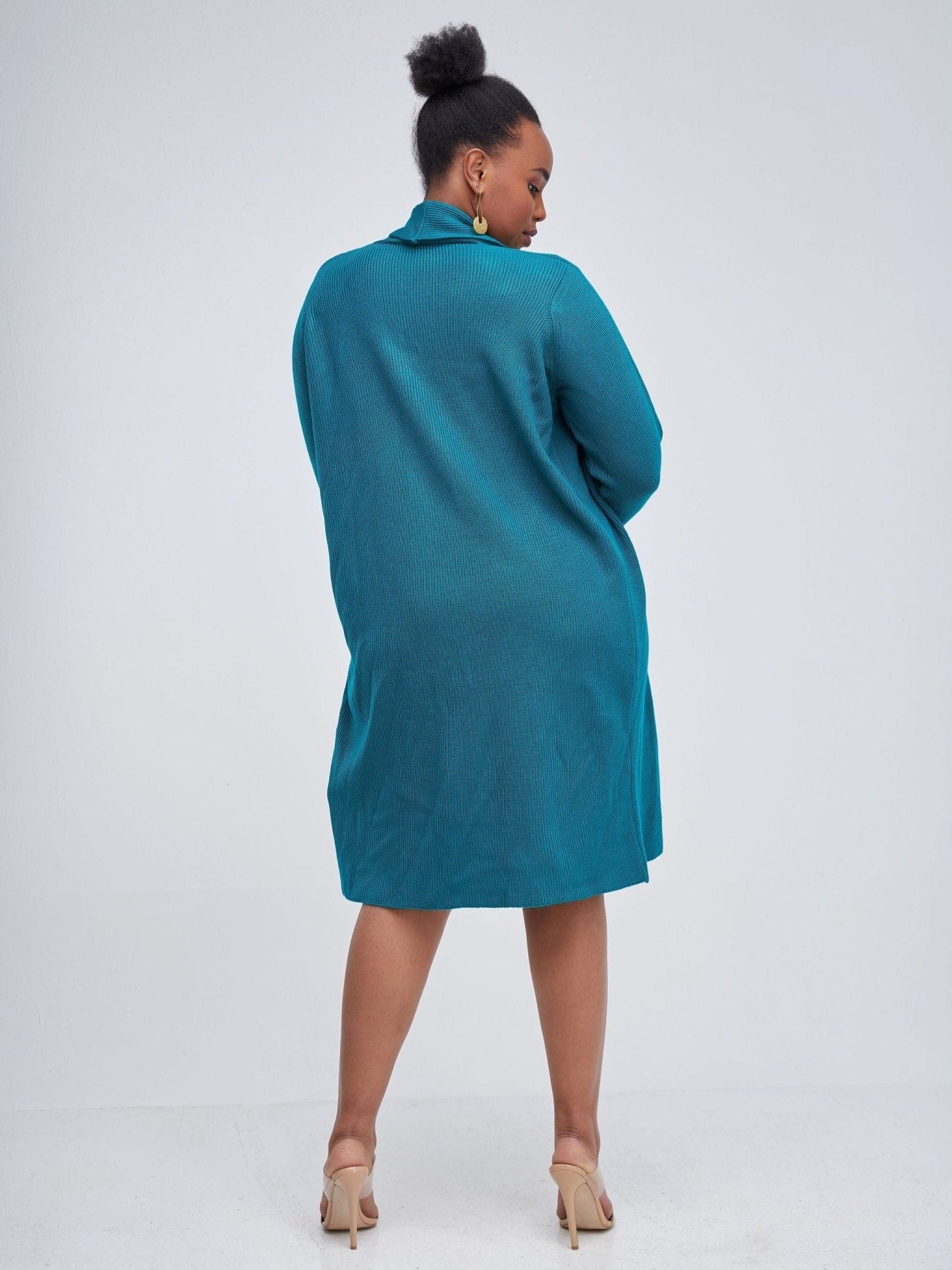 Vivo Long Sleeve Midi Waterfall - Teal - Shop Zetu Kenya