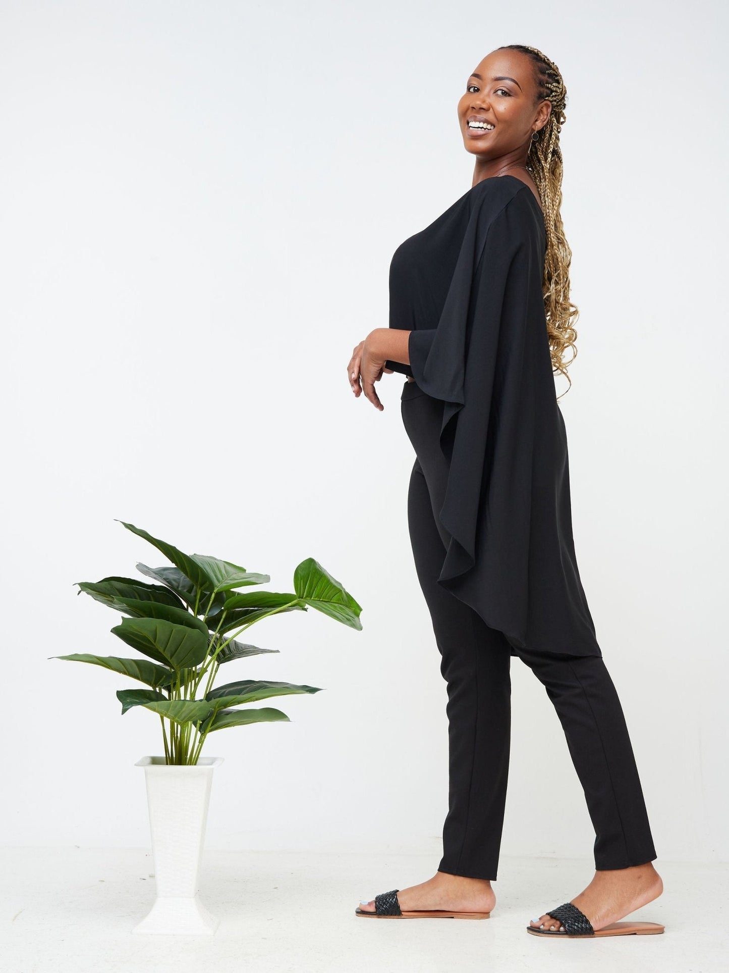 Vivo Sana Cape Top - Black - Shop Zetu Kenya