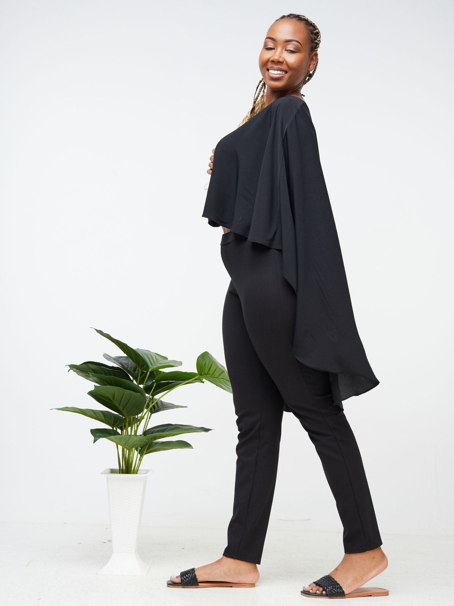 Vivo Sana Cape Top - Black - Shop Zetu Kenya