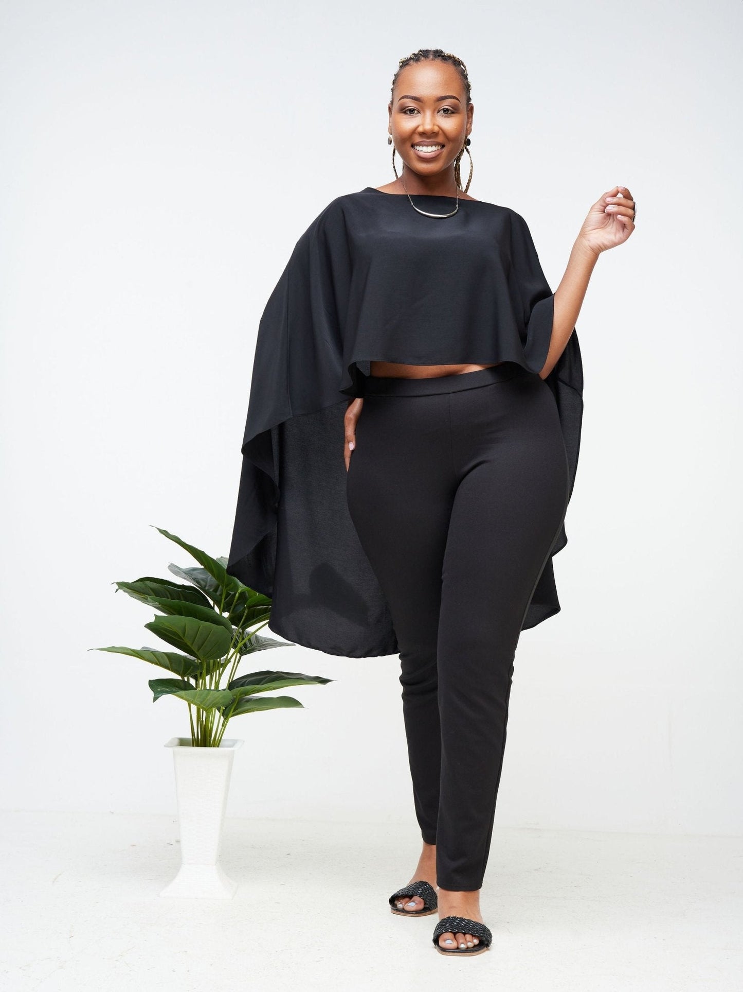 Vivo Sana Cape Top - Black - Shop Zetu Kenya